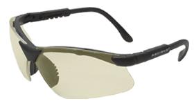 Safety Glasses, Body Armor 2000 Series, Black Frame, Indoor/Outdoor Mirror - Safety Glasses